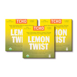 TCHO Lemon Twist Chocolate Bar (3 Pack) | 67% Dark Chocolate Shell with Lemon & Oat-Milk White Chocolate Filling | Plant-Based Organic & Fair Trade |