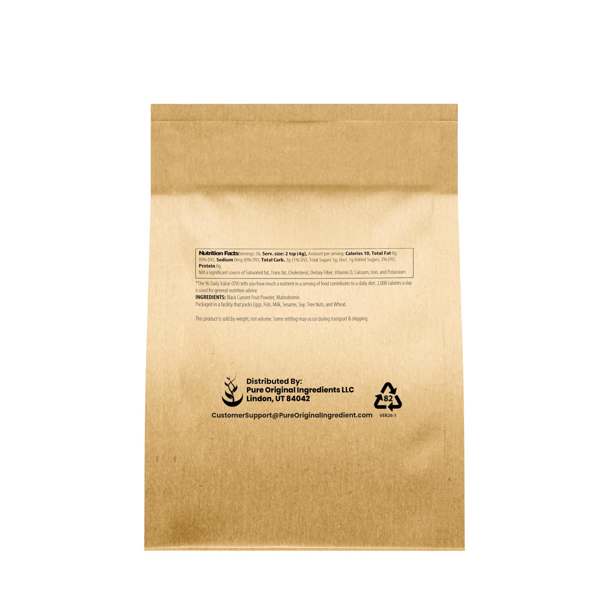 Pure Original Ingredients Black Currant Powder (8 oz) Smoothies & Shakes, Naturally Delicious, Tart & Earthy Taste