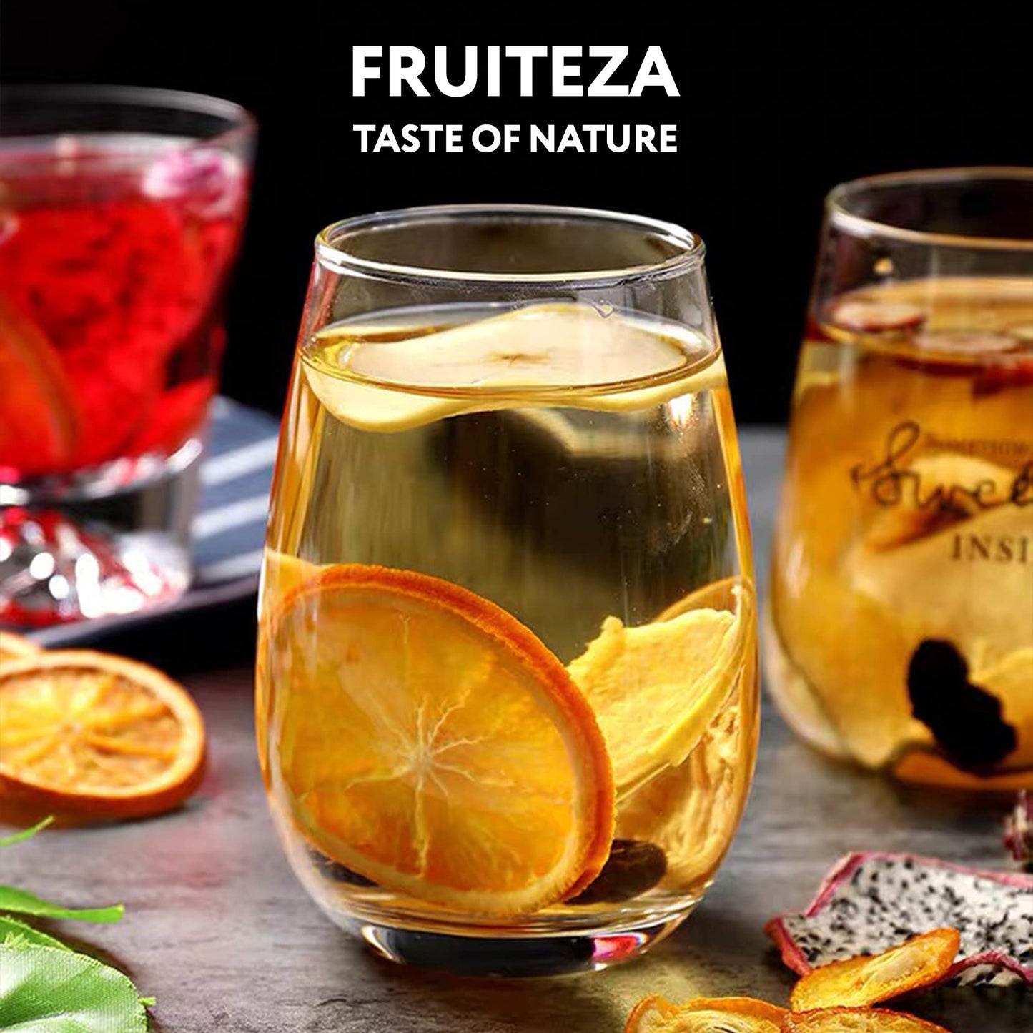 Fruiteza Cold Brew Fruit Infusion Sampler, Variety Tropical Flavors Herbal Tea Bags, Caffeine Free Tea Box, Water Flavoring Packs for Iced Tea