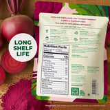 Gya Tea Co Organic Beet Root Powder 1.1 lb (17.64 oz) for Smoothies, Baking & Juice - Raw Beetroot Superfood & Natural Red Food Coloring for Energy