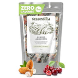 Nelson's Tea Almond Amaretto - Herbal Green Loose Leaf Tea, Curated Blend with Sencha Green Tea, almonds, Dried Cherries, and Safflower - Perfect