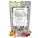Nelson's Tea Almond Amaretto - Herbal Green Loose Leaf Tea, Curated Blend with Sencha Green Tea, almonds, Dried Cherries, and Safflower - Perfect