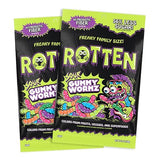 Rotten Sour Gummy Worms - Low Sugar, Low Calorie, 7g Gut-Friendly Prebiotic Fiber and 3g Protein, Gluten Free Candy - 5.3 oz Share Pack [2 Pack]
