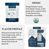 One Farm by WAAYB Organic Cacao, Single Estate, Non-GMO, Fair-Trade, Vegan, Gluten Free, 100% Raw Rizek Cacao in Resealable Bag for Cooking, Smoothies, Lattes & Baking (1 lb, Powder)