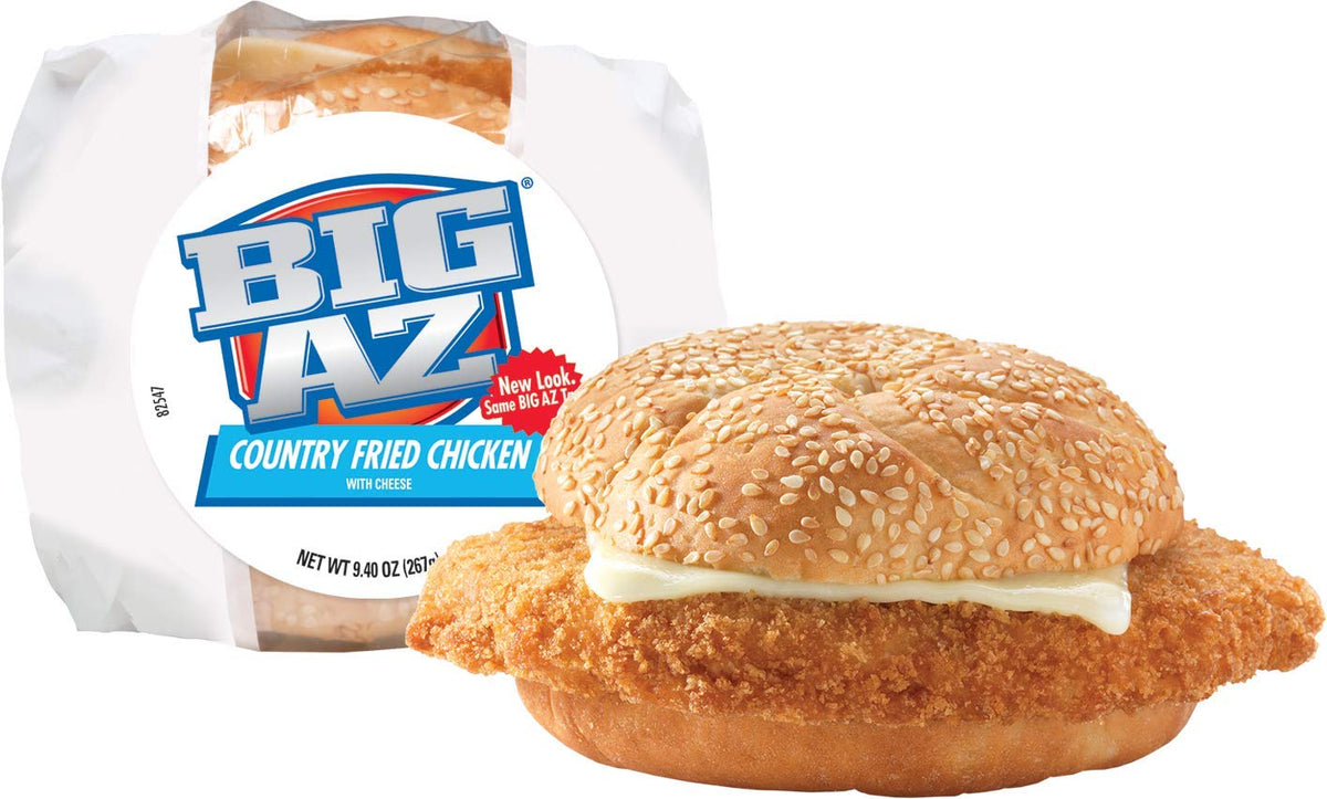 Advance Pierre Big Az Country Fried Chicken Sandwich with Cheese, 9.4 Ounce -- 8 per case.