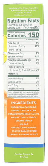 ARTISAN TROPIC Organic Sea Salt Crackers, 4.25 OZ