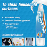 Bleach Pen for Clothes & Grout, 4 in 1 Dual-Tip Stain Remover Gel Pen with Precision Tip & Brush Head, Portable Travel-Size Cleaner for White Laundry