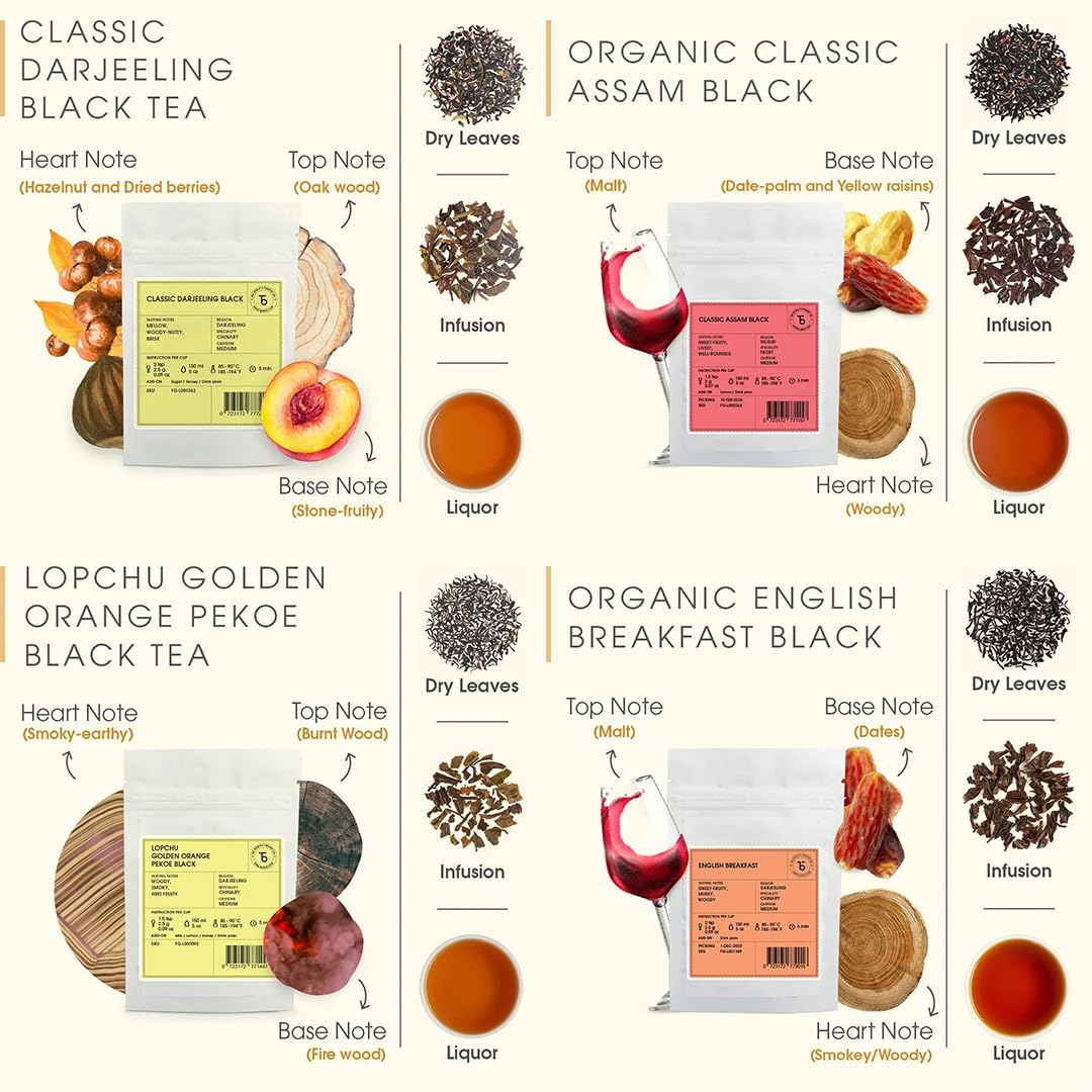 Teabox Indian Whole Leaf Trial Pack: Enjoy with Seidel Glass Tea Mug with Infuser & Ideal Teaspoon