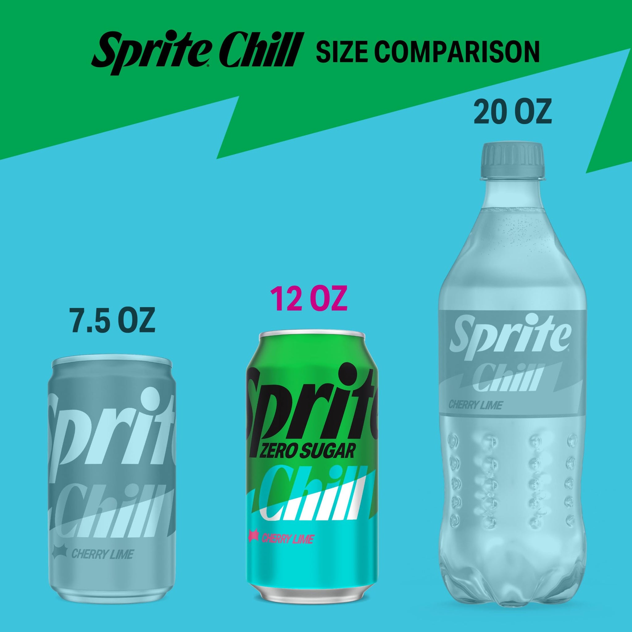 Sprite® Chill Zero Sugar Cherry Lime Natural Flavor Soda Soft Drink Cans, 12 fl oz, 12 Pack