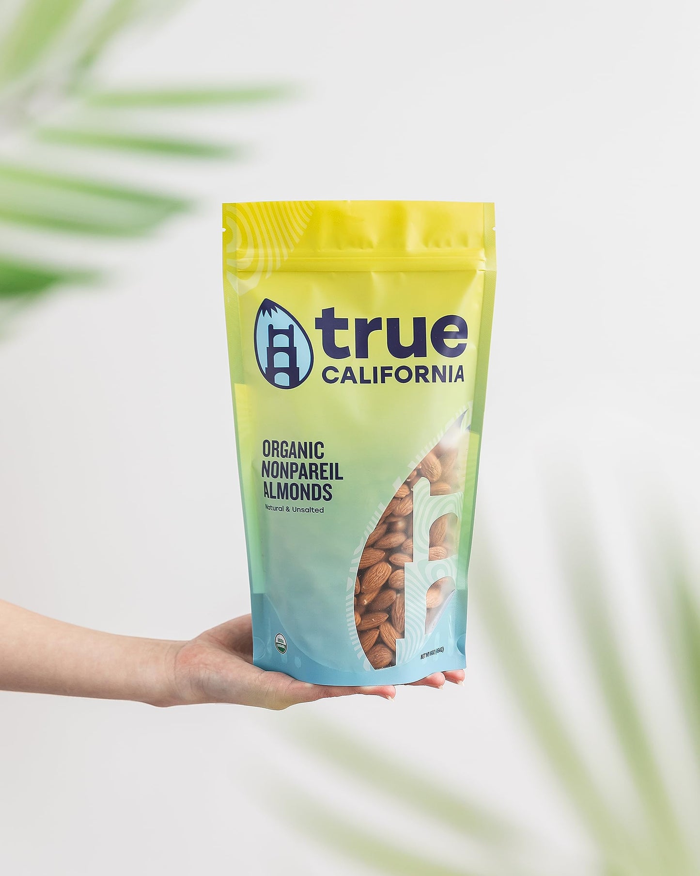 True California Organic Nonpareil Whole Almonds (1 LB x 2 Pack) Natural & Unsalted, Raw, Not Roasted, Shelled, Vegan & Gluten-Free