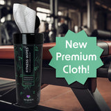Wipex Fitness Equipment Wipes | Clean Gym Equipment, Yoga Mats, Peloton Bike Cleaner, Exercise Machine Wipes | Lemongrass, Eucalyptus, 75 Ct Canister