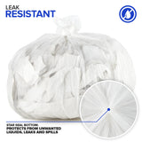 Stock Your Home Clear 2 Gallon Trash Bag (200 Pack) Un-Scented Small Garbage Bags for Bathroom Can, Mini Waste Basket Liner, Plastic Liners for Office