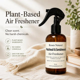 Roses Natural Patchouli & Sandalwood Air Freshener, 6 oz - Essential Oil Room & Linen Spray, Warm Musky Woody Scent, Long-Lasting Home Fragrance, Made