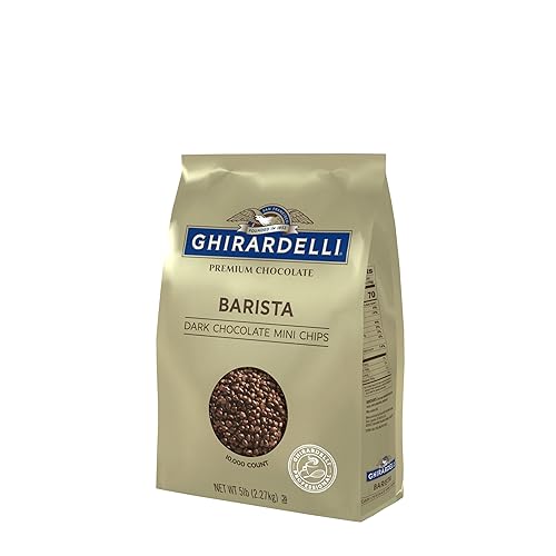 Ghirardelli Chocolate Company Dark Chocolate Barista Mini Chips 10,000 per lb, 5lb. Bag (Pack of 1)