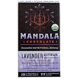 Mandala Superfood Bean-to-Bar Chocolate (2.2 oz Bar) Dairy-Free, Low Glycemic, Organic, Artisan, Vegan, Made with Real Citrus (Lavender Citrus