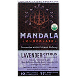 Mandala Superfood Bean-to-Bar Chocolate (2.2 oz Bar) Dairy-Free, Low Glycemic, Organic, Artisan, Vegan, Made with Real Citrus (Lavender Citrus