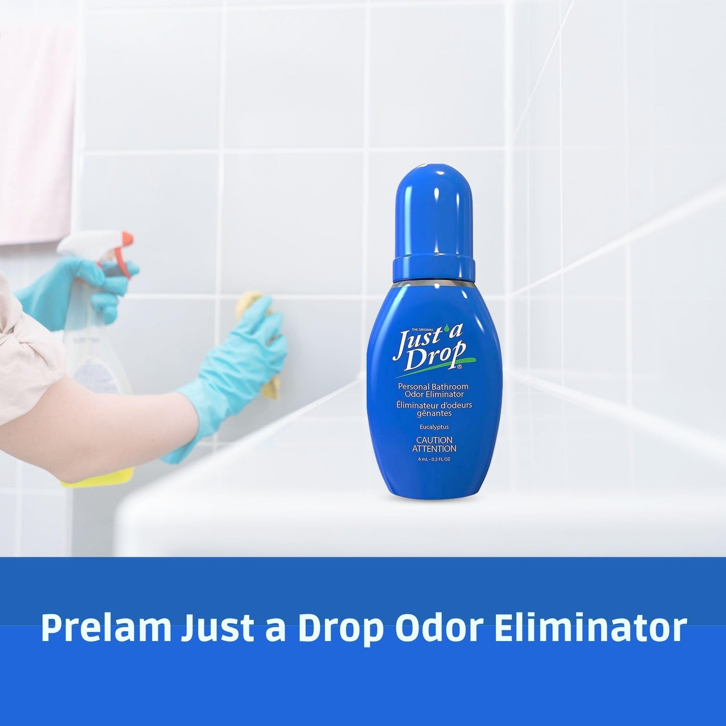 Just a Drop Odor Eliminator - Eucalyptus by Prelam for Unisex - 0.2 oz Drops - Pack of 2