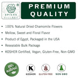 SPICES VILLAGE Dried Chamomile Flowers, Loose Leaf Chamomile Tea, 2 oz, Natural, Aromatic, Perfect for Herbal Teas, Flowering Tea, DIY Recipes