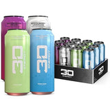 3D Sugar-Free Energy Drinks, Variety Pack - Clean Energy Drink with 200mg Caffeine, Taurine & L-Carnitine - Pre Workout Fitness Drink for Gym