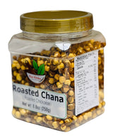 Desi Kitchen Roasted Chana (Chickpeas) Unsalted 8.8oz (250g) PET Jar ~ No Preservatives, Product of India, Great Snack, Ready to Eat
