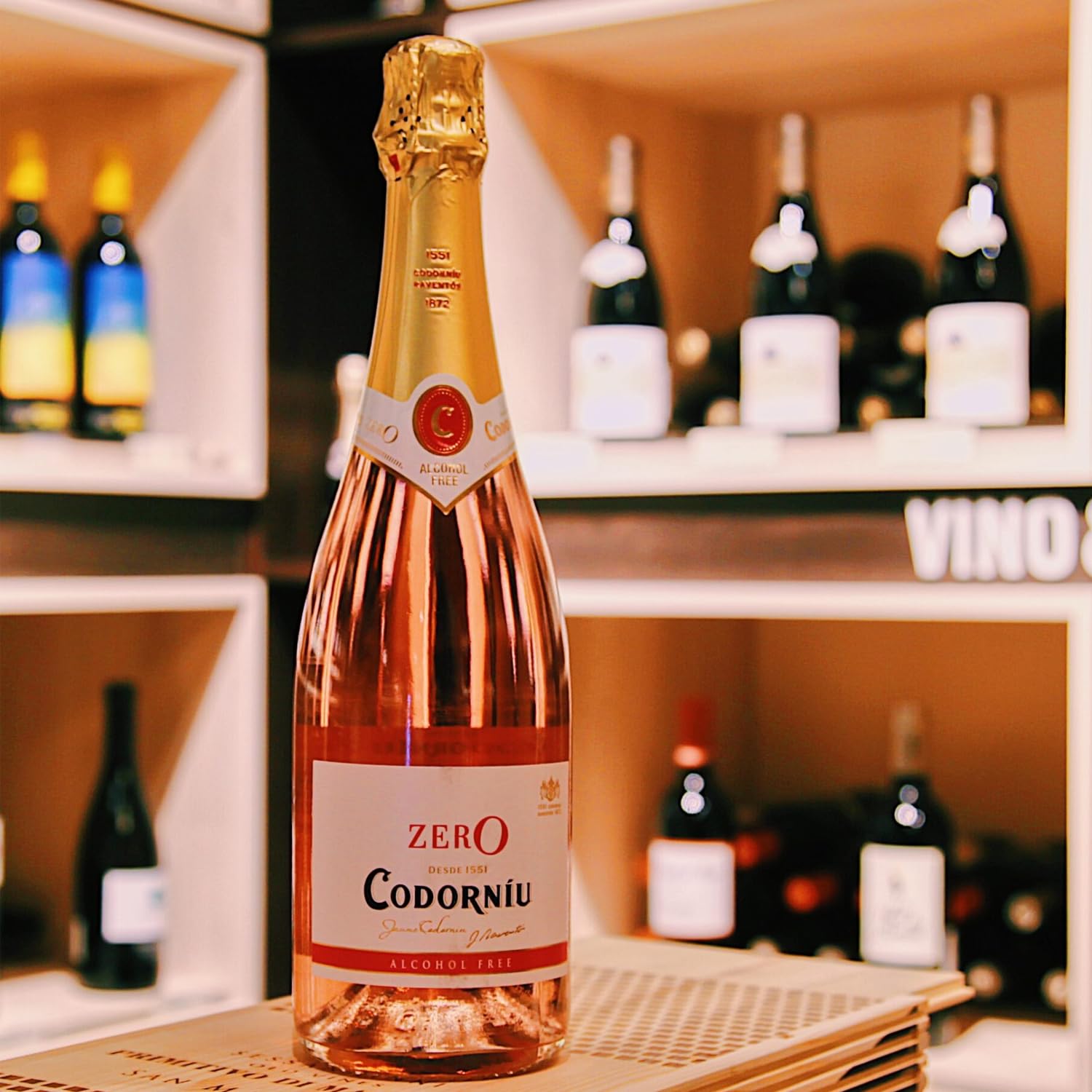 Codorníu Zero Rosé Premium Non-Alcoholic Sparkling Wine Dealcoholized Cham-pagne 750ml | 3 PACK