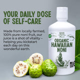 Healing Noni - 2-Pack Plastic Bottle 32oz - 100% Pure Hawaiian Organic Noni Juice - USDA Certified Organic