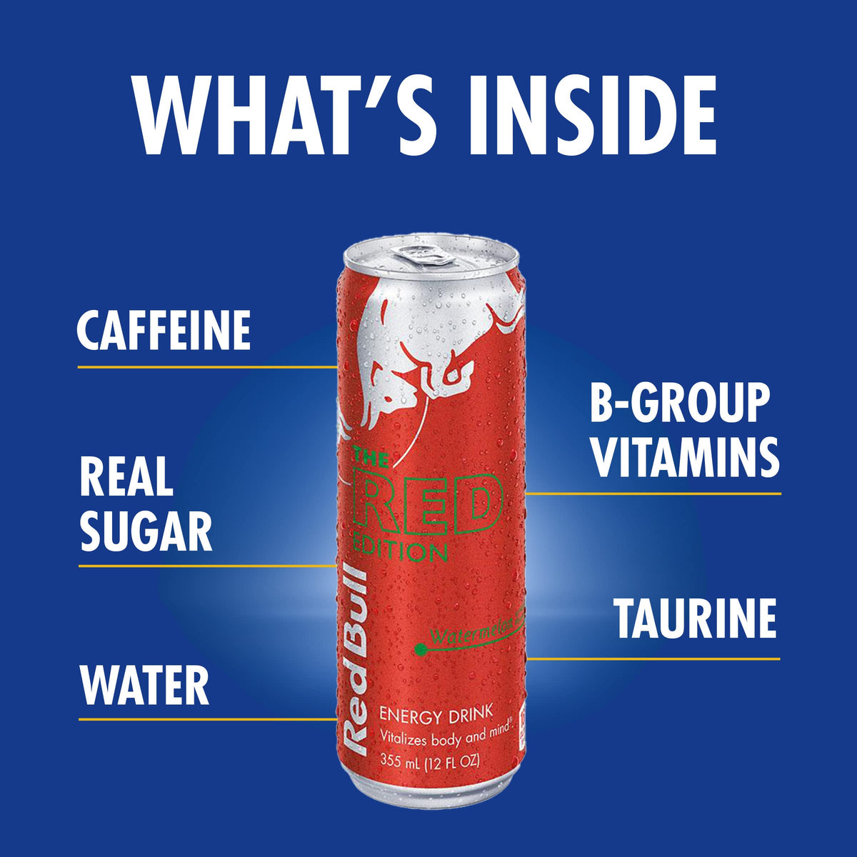 Red Bull Energy Drink, Watermelon, Red Edition