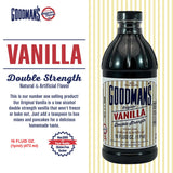 Goodman's Original Vanilla Double Strength - Gluten-Free, Non-GMO, Kosher, Low Carb & Low Calorie, a Blend of Artificial flavors with Pure Vanilla