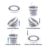 South Bend Components 2.6 Gallons Collapsible Bucket with Handle, Space Saving Design Portable Foldable Water Pail for Indoor/Outdoor, Mop, Boating