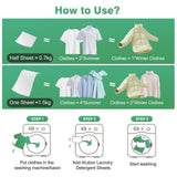 Laundry Detergent Sheets, Hypoallergenic Laundry Sheets Detergent, Eco Liquidless Laundry Detergent, No Plastic & Easy Carry for Travel/Home/Dorm - Up