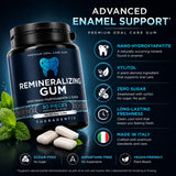Theradentix Premium Remineralizing Gum - Nano Hydroxyapatite & Xylitol for Advanced Enamel Support - Sugar Free, Aspartame Free Mint, Made in Italy
