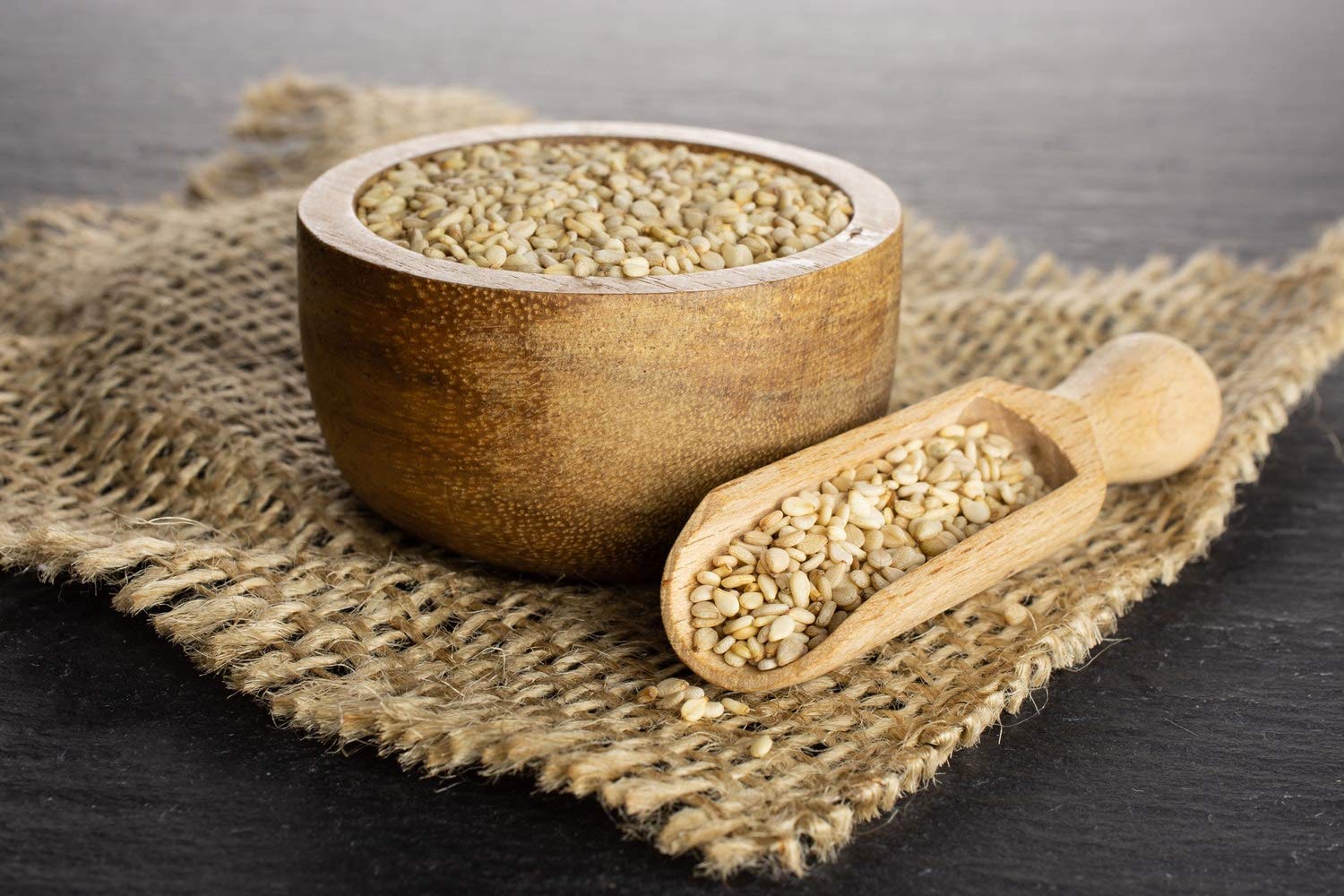Food to Live Organic Unhulled Sesame Seeds, 16 Pounds - Non-GMO, Whole Natural Raw White Sesame Seeds, Kosher, Vegan, Bulk, Rich in Dietary Fiber