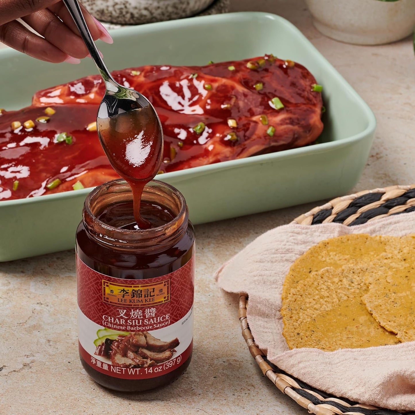 Lee Kum Kee Char Siu Sauce, Honey-Sweet Sauce, Great for Marinades for All Kinds of Meats & Ribs, Barbeques, Glazes, Roasts, and Oven-Baked Dishes