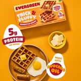 Evergreen Thick & Fluffy Waffles, Homestyle Recipe - Whole Grains, No Preservatives, Nut-Free, Individually Wrapped, Air Fryer Ready, Frozen