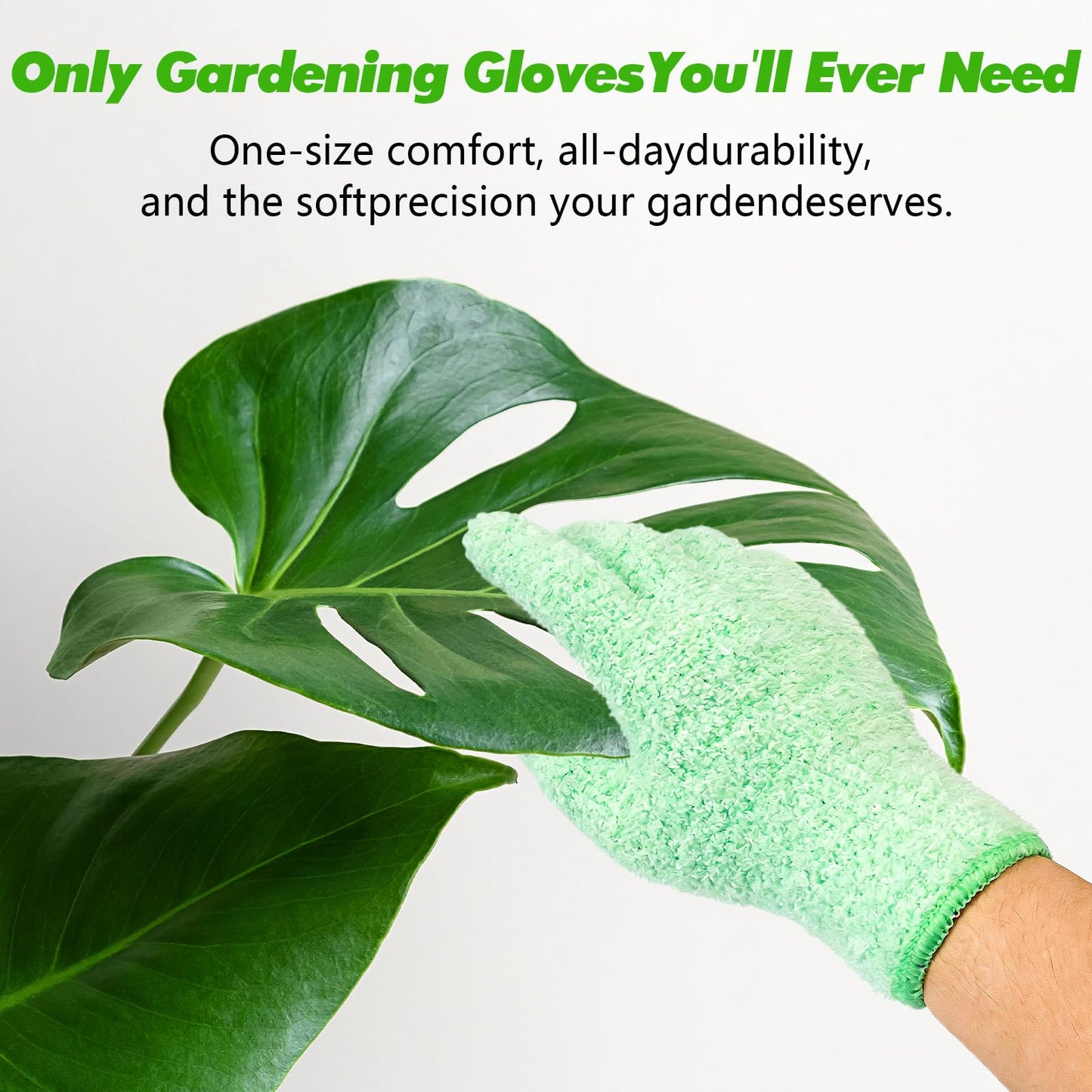 RRUAAZIW 10 Pcs Plants Cleaning Set Plant Leaf Cleaner Leaf Cleaning Tongs with Reusable Microfiber Gloves and Flower Pruning Shears for House