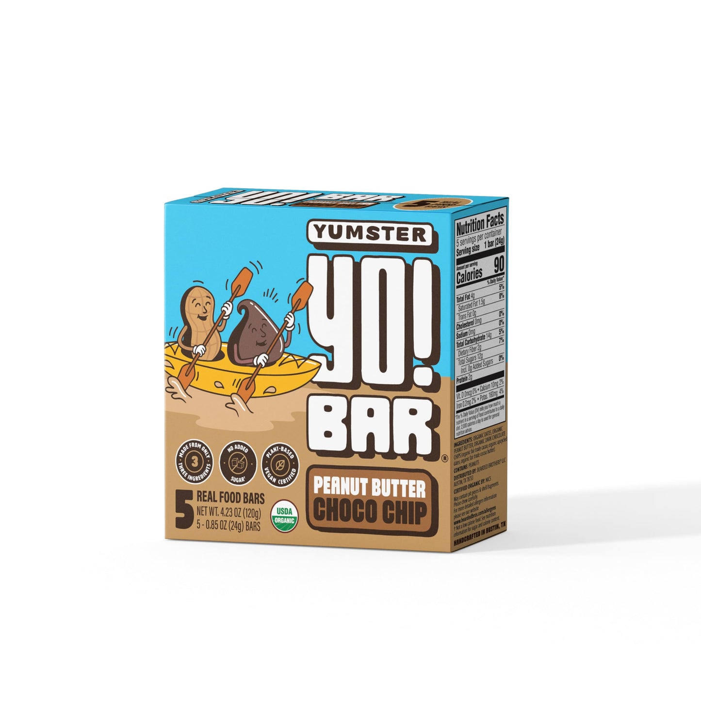 Yo! Bar by Bearded Brothers Vegan Organic Kids Bar, (25 Bars) - Gluten Free, Paleo and Whole 30 | Soy Free, Non-GMO, Low Glycemic, No Sugar Added