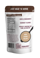 Le Sauce & Co. 4 serving Beefy French Onion Gourmet Gravy - Steak Sauce, Chicken Sauce, Dressing, Meats Prepared Foods, Pre-made Sauce for Chicken or