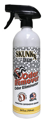 TECH Skunk-X Odor Eliminator Spray - Instant Odor Remover for Washable Fabrics and Indoor Spaces (24 Oz)