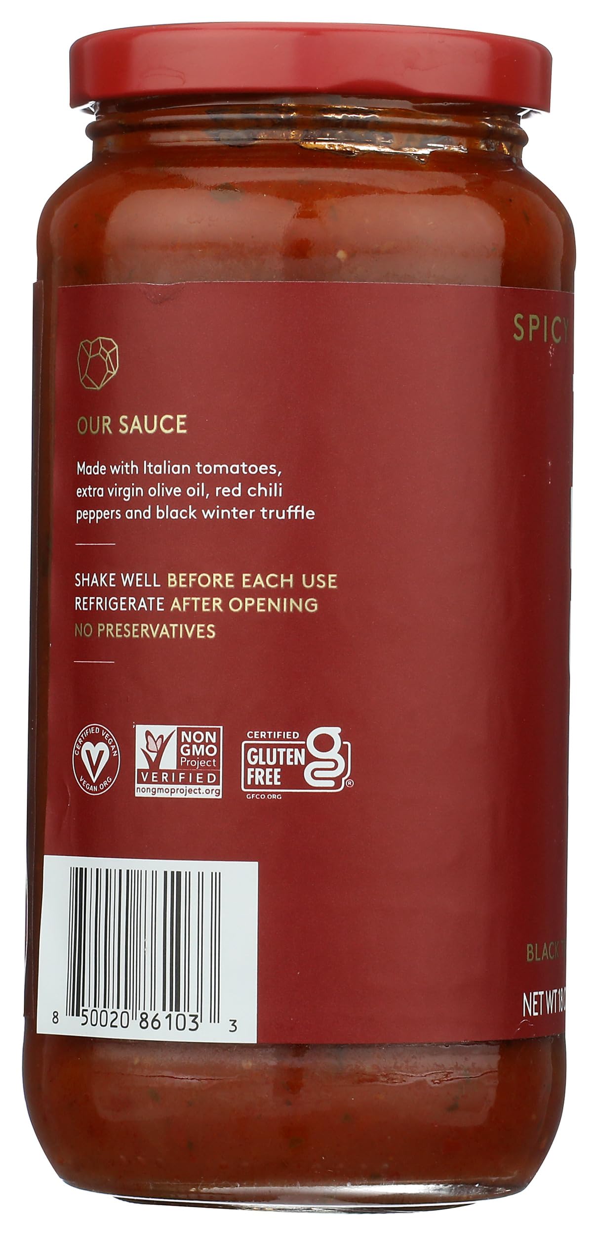Truff, Pasta Sauce Black Truffle Arrabbiata, 17 Ounce