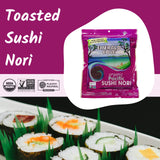 Emerald Cove Silver Grade Organic Pacific Sushi Nori (Dried Seaweed), 50-Count Sheets (Pack of 4)