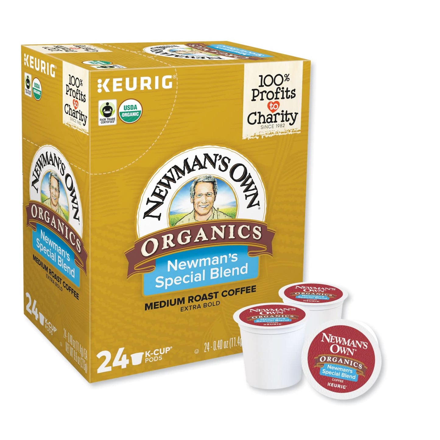 Newman's Own Organics K-Cup Portion Pack for Keurig K-Cup Brewers, Newman's Own Special Blend (Pack of 96) (Packaging may vary)