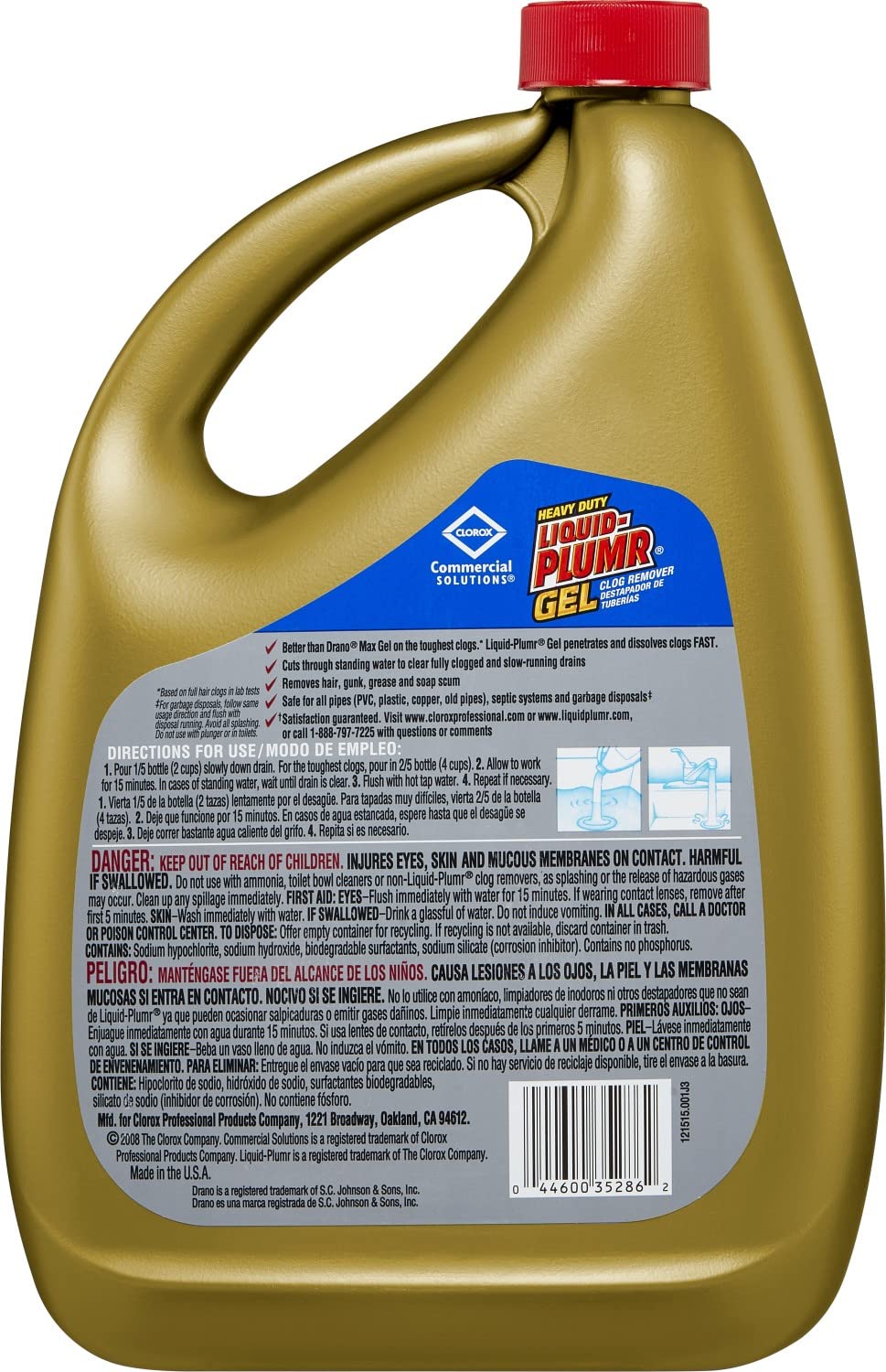 Clorox Commercial Solutions Liquid-Plumr Heavy Duty Clog Remover, 80 Ounces (35286)