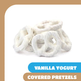 Yogurt Covered Pretzels - 22 Ounce Pack - Vanilla Yogurt Pretzels for Office Bowls, Snacking, and Gifting - Sweet & Salty Snack - Crunchy Holiday