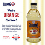 Goodman's Pure Orange Extract - Gluten-Free, Non-GMO, Kosher, Natural, Low Carb & Low Calorie, No Artificial Color, No Animal Products, No Sugar