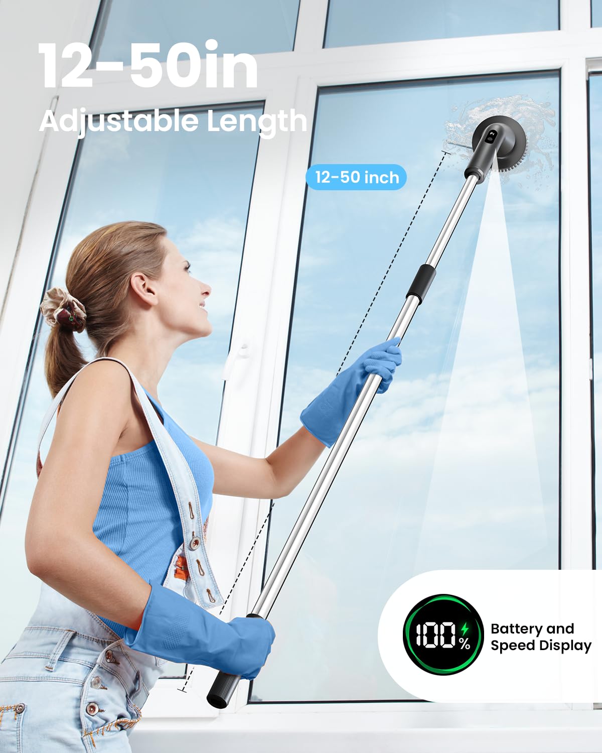Leebein Electric Spin Scrubber, 2026 Upgraded Cordless Cleaning Brush Bathroom Scrubber, IPX7 Waterproof Electric Scrubber with 7 Brush Heads