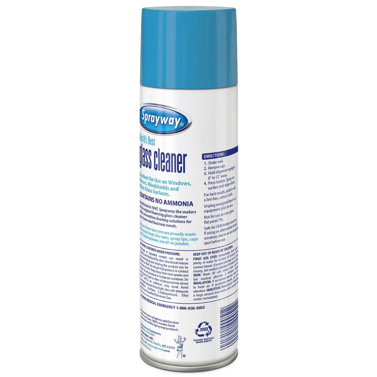 Sprayway Glass Cleaner - 4/19oz cans