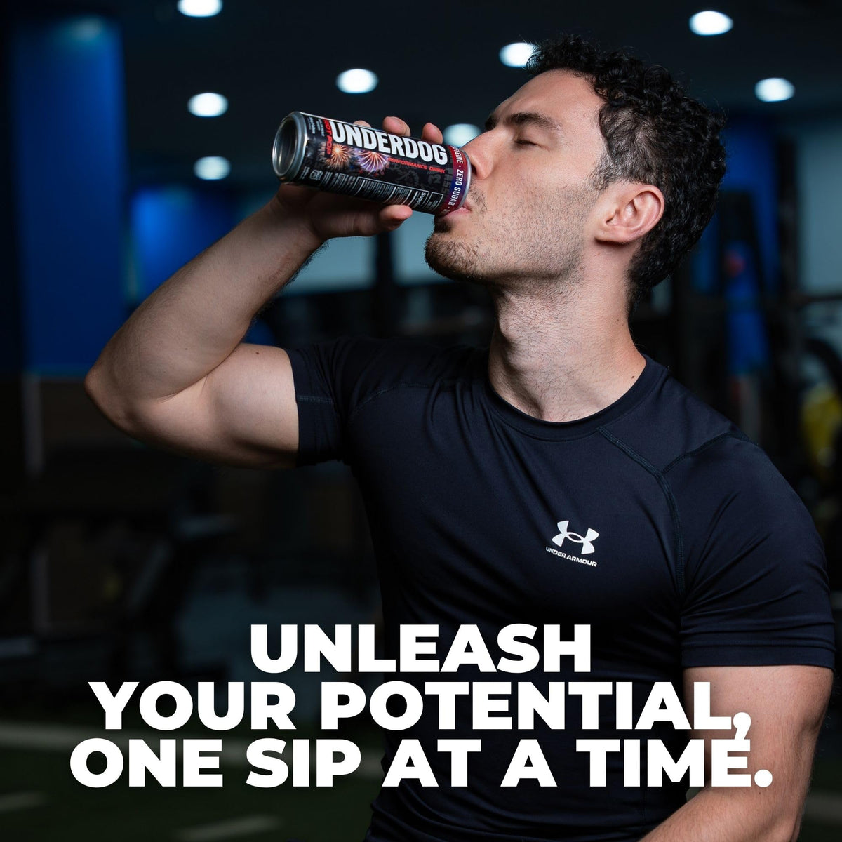 Underdog Performance Drink - Nootropics, Fast & Slow Release Caffeine, Zero Sugar, No Artificial Additives, & 5 Performance Ingredients - 12 Pack