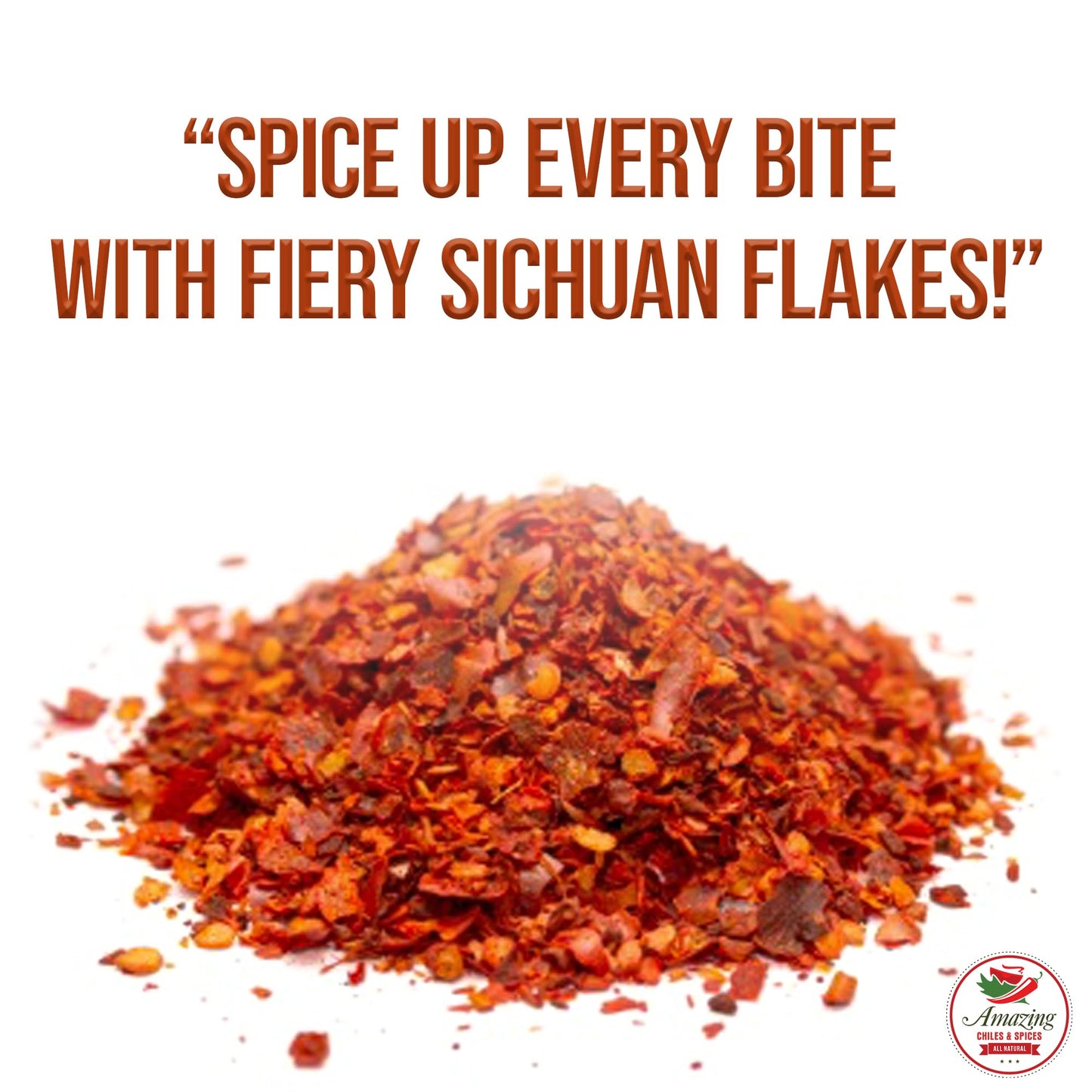 Sichuan Chili Flakes, 8 oz - Traditional Red Pepper Spices and Szechuan Seasoning for Thai, Korean, Mexican, and Asian Dishes, Authentic Medium Hot