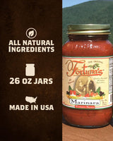 Fortuna's All-Natural Marinara Sauce - 26 fl oz Jar | Nitrate-Free, Gluten-Free, Chunky Italian Sauce with Fresh Garlic, Basil & Tomatoes | Homemade