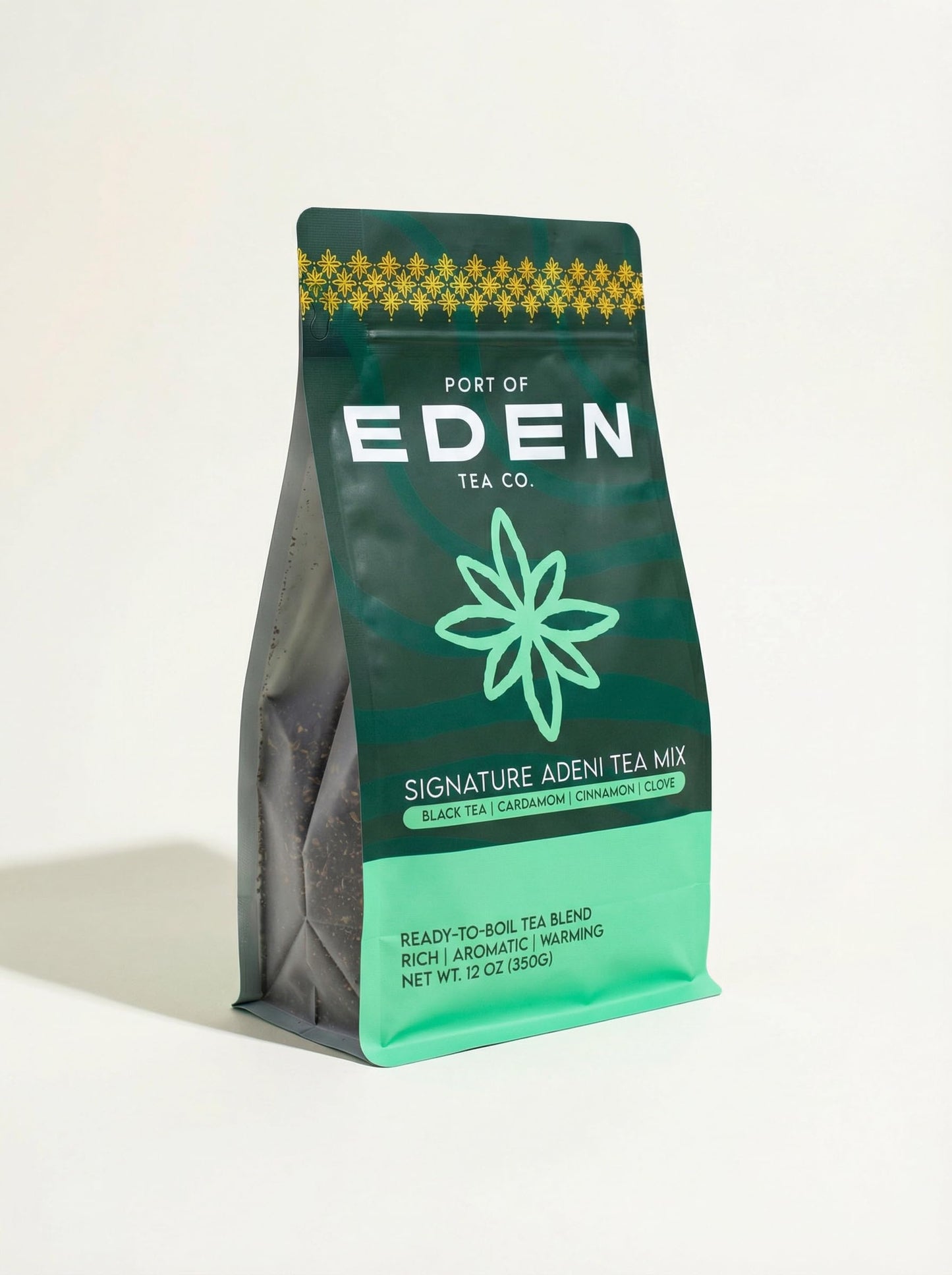 Port of Eden Tea Co Signature Adeni Chai Mix, Black Tea with Cardamom, Cinnamon, Nutmeg, Clove, 45-50 Cups